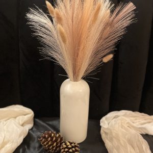 Ceramic Curved Elegant Vase with 12PCs Mix Breeze