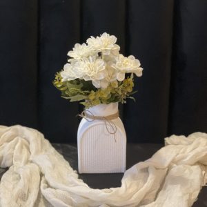 Minimal Arch Vase with Pearl White Blossom