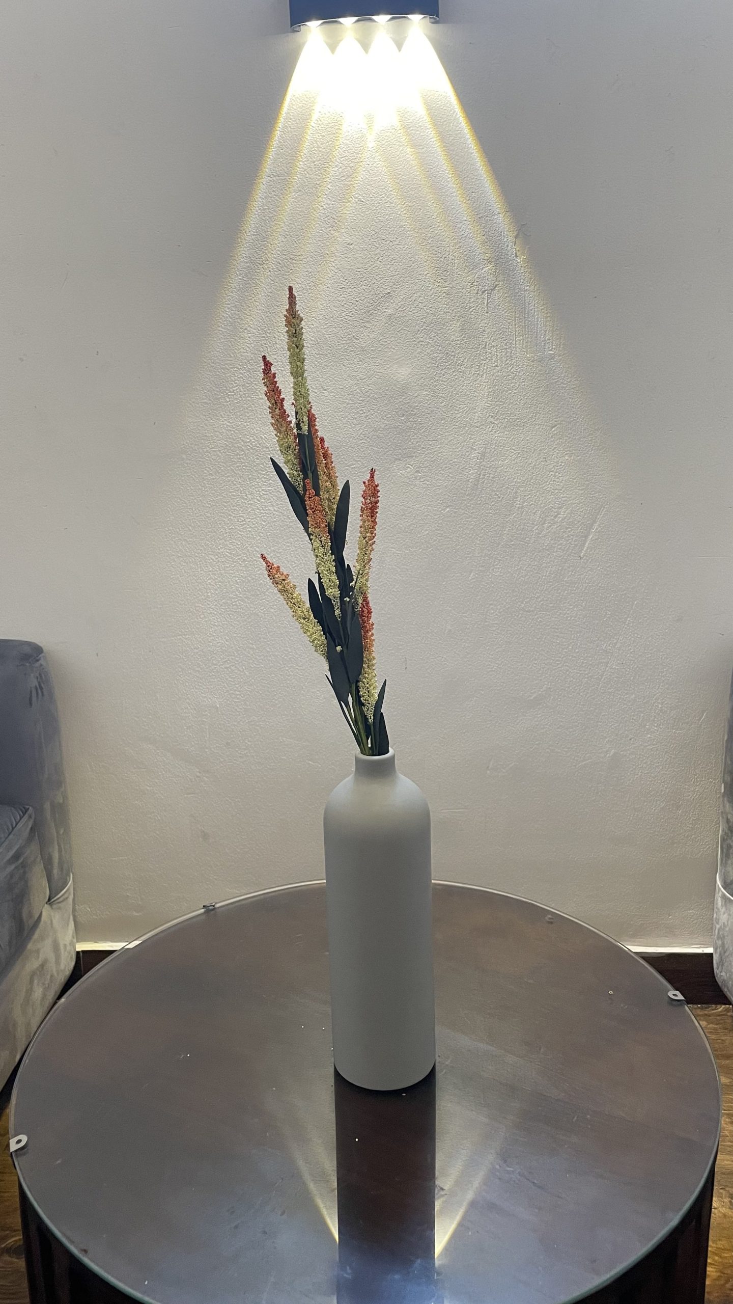Ceramic Mist Heaven Vase (L) with Serenity Grass Bunch