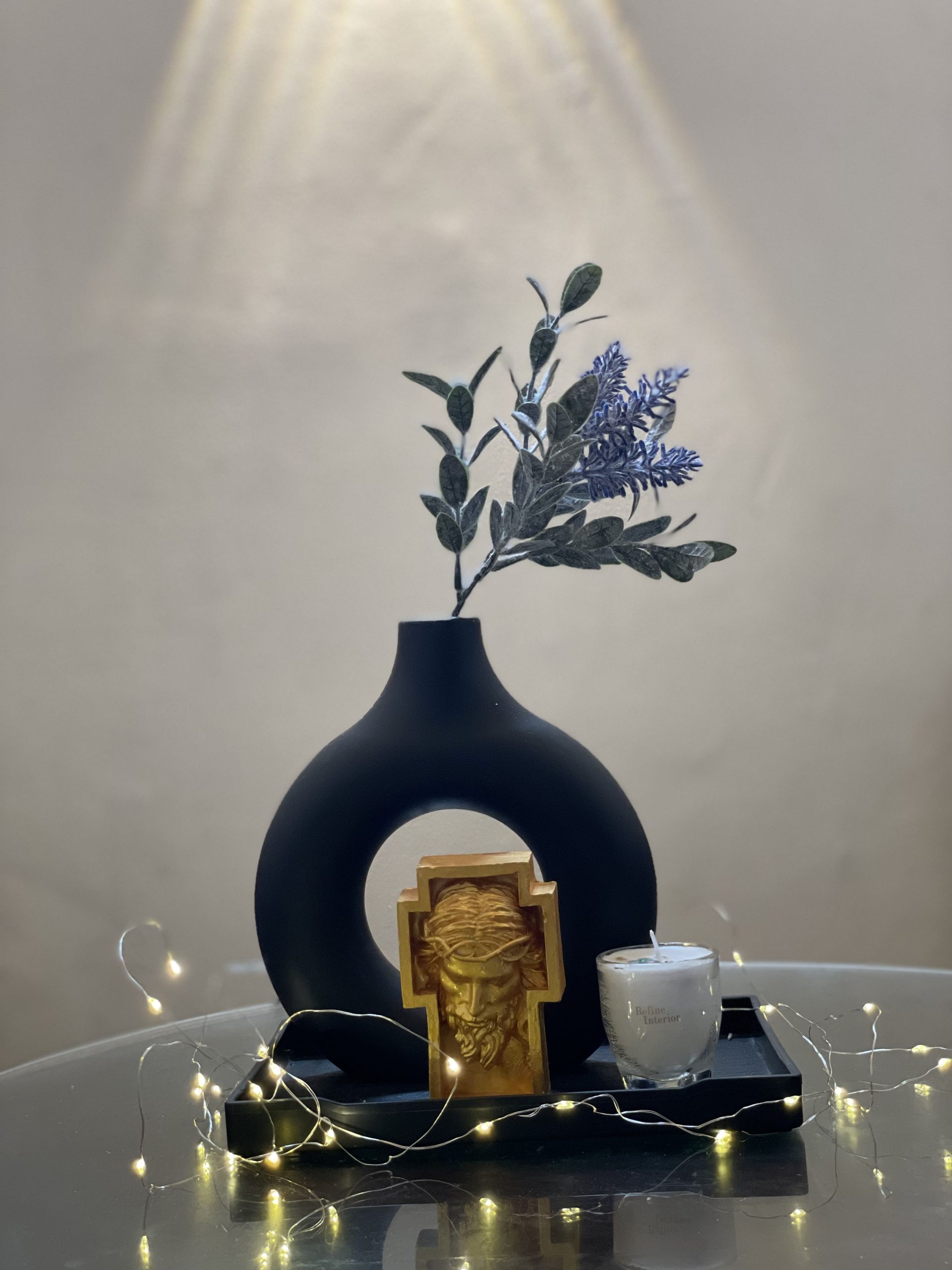 3D Bloom Ring Vase (Medium) with Lavender Mist