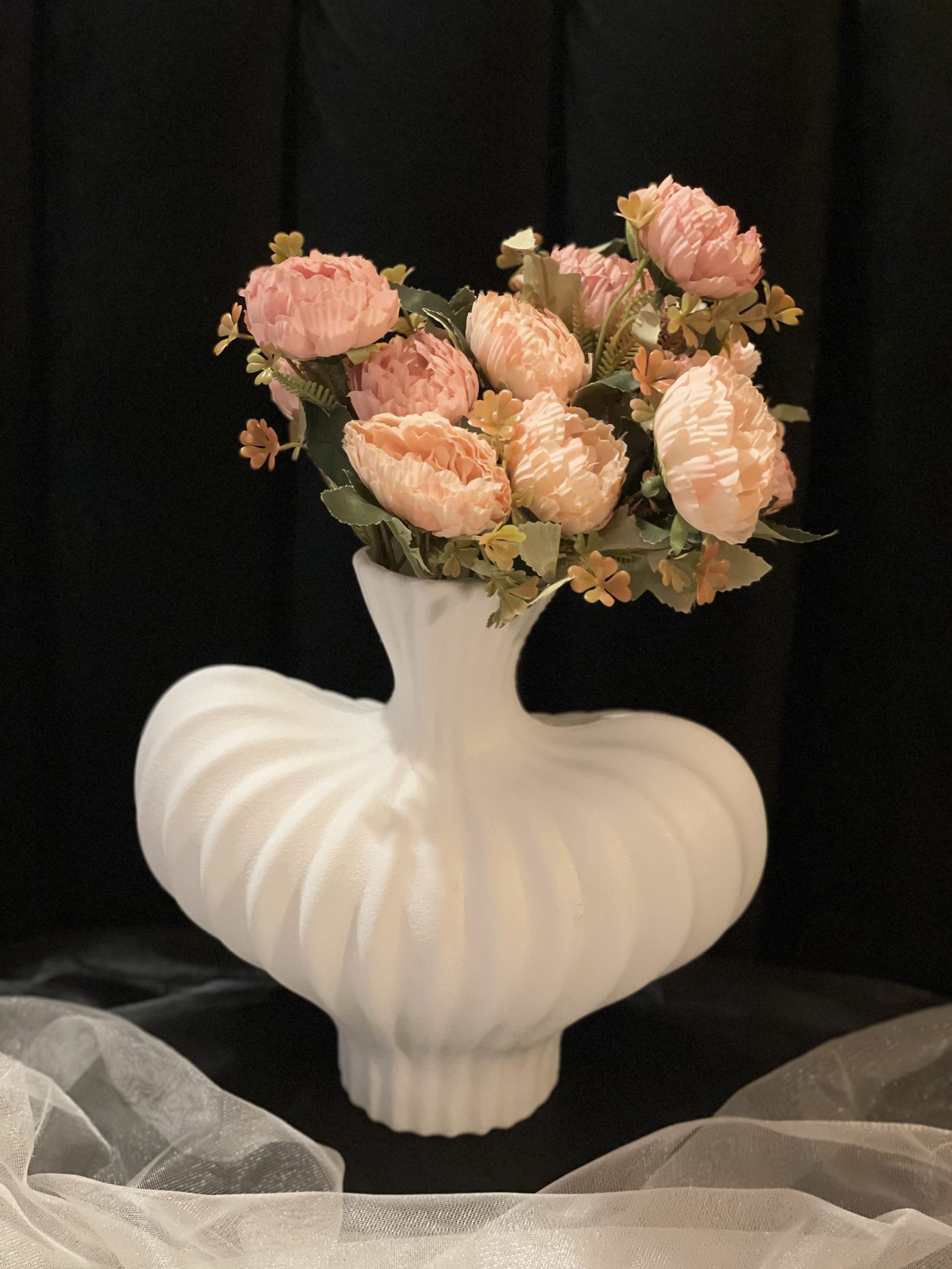 Urban Eclipse with 2 Peony Blossom Bunches